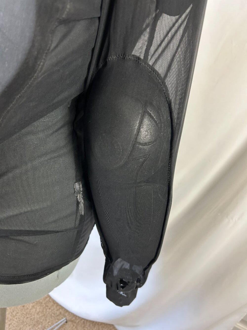 Bohn Body Armor Mesh Jacket With Pads Nylon Biker Jacket Made In USA S - Picture 5 of 7